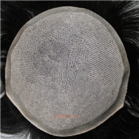 Natural Looking Silk Base Breathable  Human Hair Men System