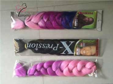 Ombre Synthetic Braiding Hair Kanekalon Halloween Mambo Twist Dreadlock Hair Extension Jumbo Braids Hair Braiding