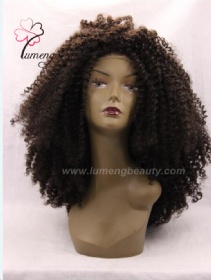 Synthetic hair lace front wig kinky curl wave
