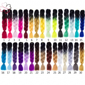 Ombre kanekalon jumbo braiding hair synthetic two tone high temperature fiber jumbo braid hair