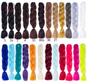 Pure kanekalon jumbo braiding hair synthetic two tone high temperature fiber jumbo braid hair