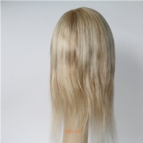 Customize Virgin Human Hair Highlight Color Women Toupee