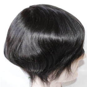 Human Hair Hand Tied Men Replacement