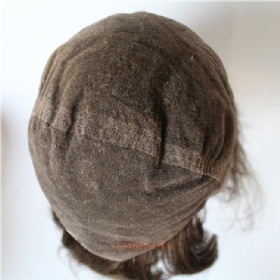 Brazilian Virgin Human Hair With Grey Hair Swiss Lace Wig