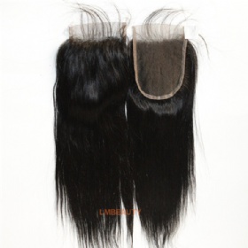 Free Style 4 4 Inch Natural Straight Lace Closure With Baby Hair