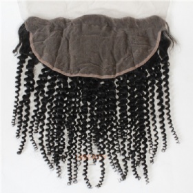 Customiazble Cheap Natural Hair  6mm Curl 13 6 Inch Lace Frontal