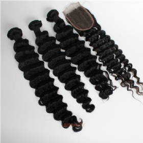 7A Grade Remy Human Hair Deep Wave Hair Weft