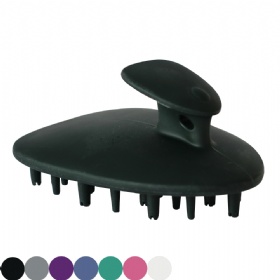 Hair Scalp Massager Shampoo Brush Soft Silicone Shmapoo Brush Black Color