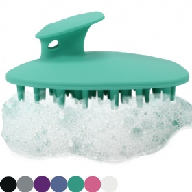 Hair Scalp Massager Shampoo Brush Soft Silicone Shampoo Brush Green Color