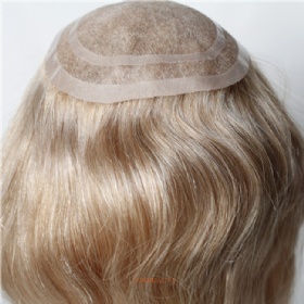 Customize Remy Hair Highlight Color Mono Lace Women Toupee