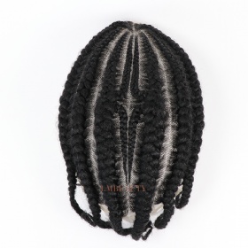 Corn Star Braids Men Toupee 100% Human Hair