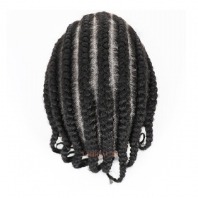 Cornrow Braids Afro Toupee Hair for Men