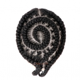 Spiral Braids Hairstyles Toupee 100% Human Hair
