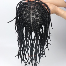 12'' Two Strand Twist Hairstvles Men Toupee
